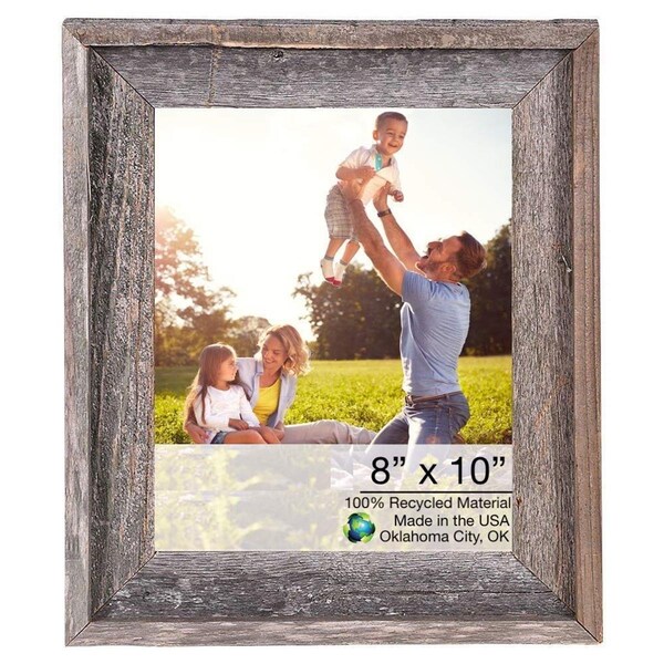 Palacedesigns 8 x 10 in. Natural Weathered Gray Picture Frame PA3667434 - main